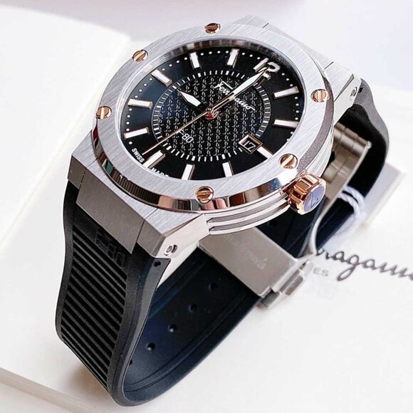 Ferragamo Mens F-80 44mm Strap Fashion Watch - Picture 11 of 11